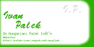 ivan palek business card